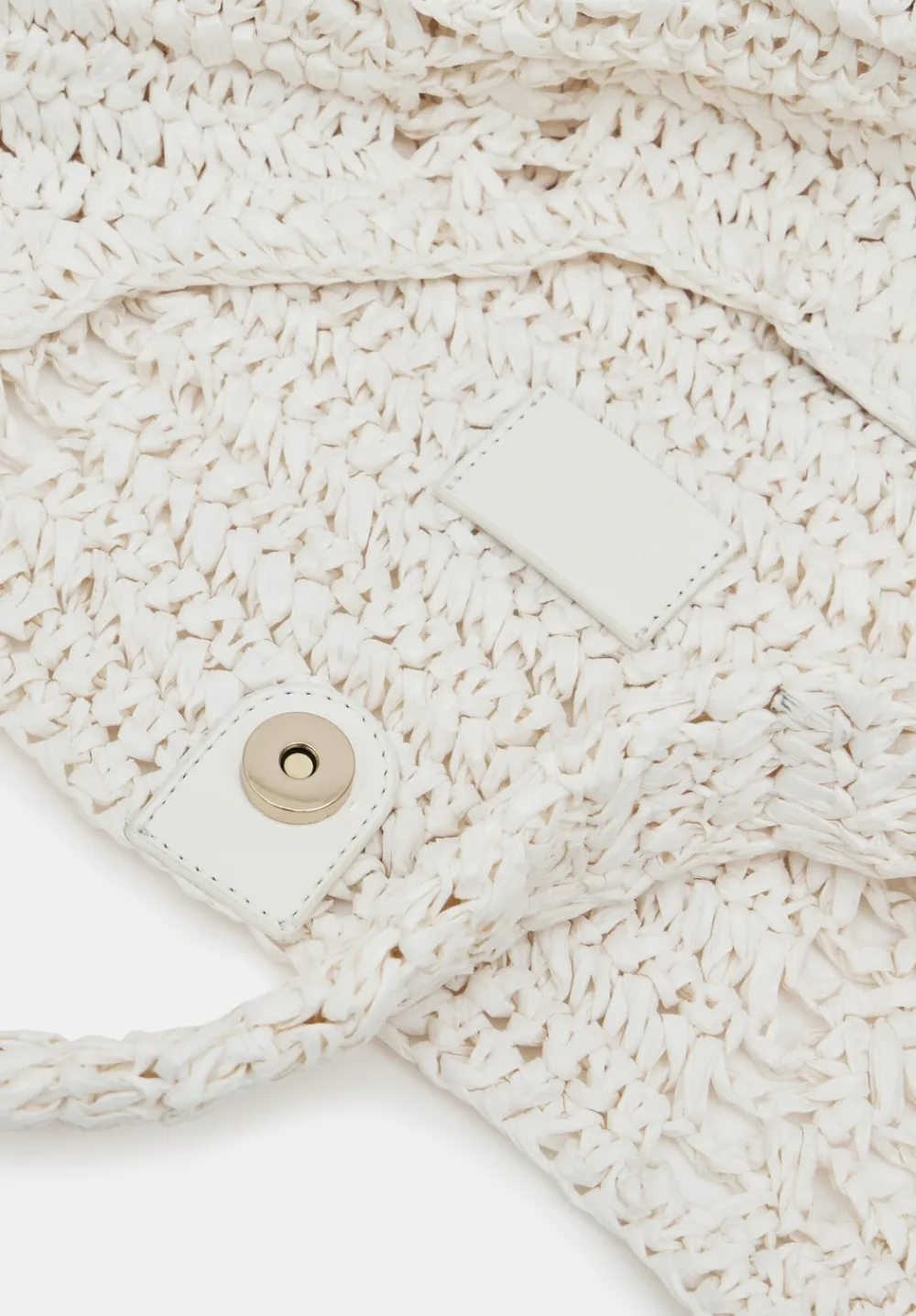 hush Bags|Raffia Oversized Tote Bag Off White