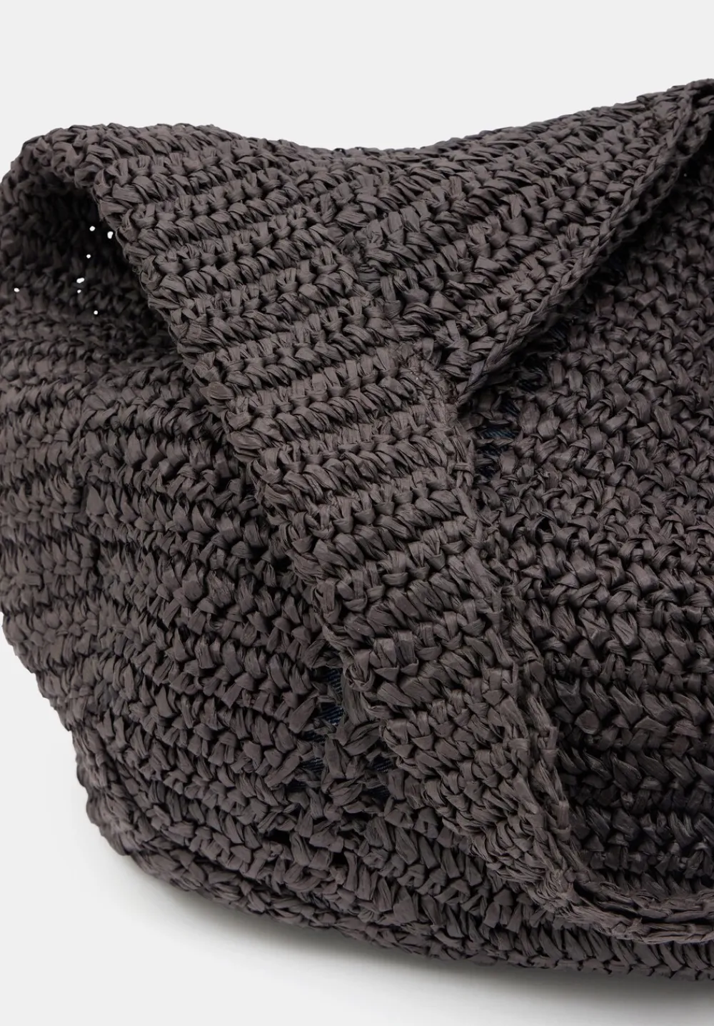 hush Bags|Raffia Oversized Tote Bag Chocolate brown