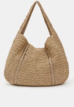 hush Bags|Raffia Oversized Tote Bag Natural