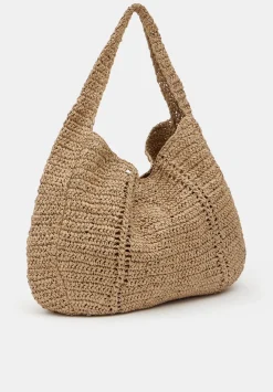 hush Bags|Raffia Oversized Tote Bag Natural