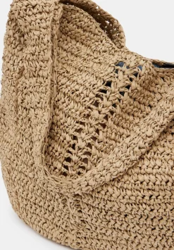 hush Bags|Raffia Oversized Tote Bag Natural