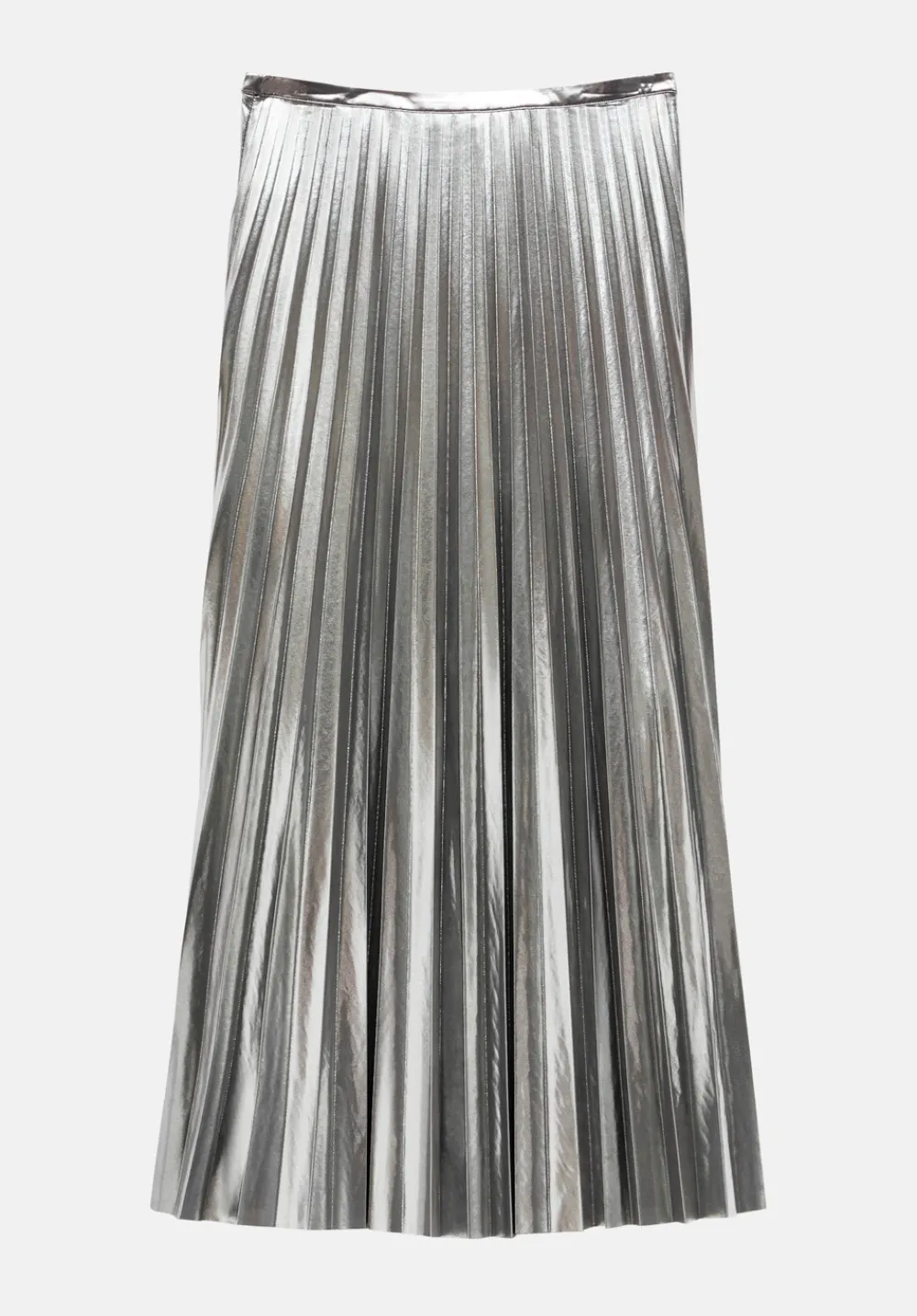 hush Skirts|Raven Pleated Maxi Skirt Liquid Metallic