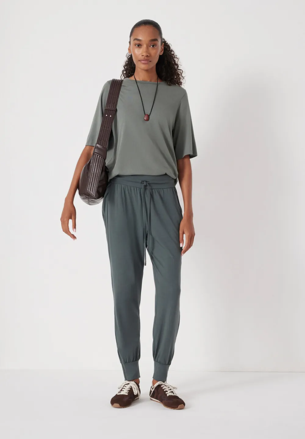 hush Tops & T-Shirts|Reece Drapey T-Shirt Sage Green