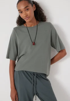 hush Tops & T-Shirts|Reece Drapey T-Shirt Sage Green