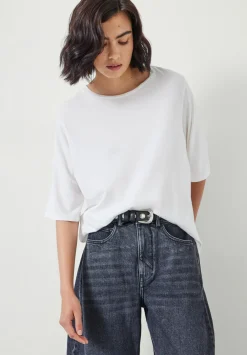 hush Tops & T-Shirts|Reece Drapey T-Shirt White