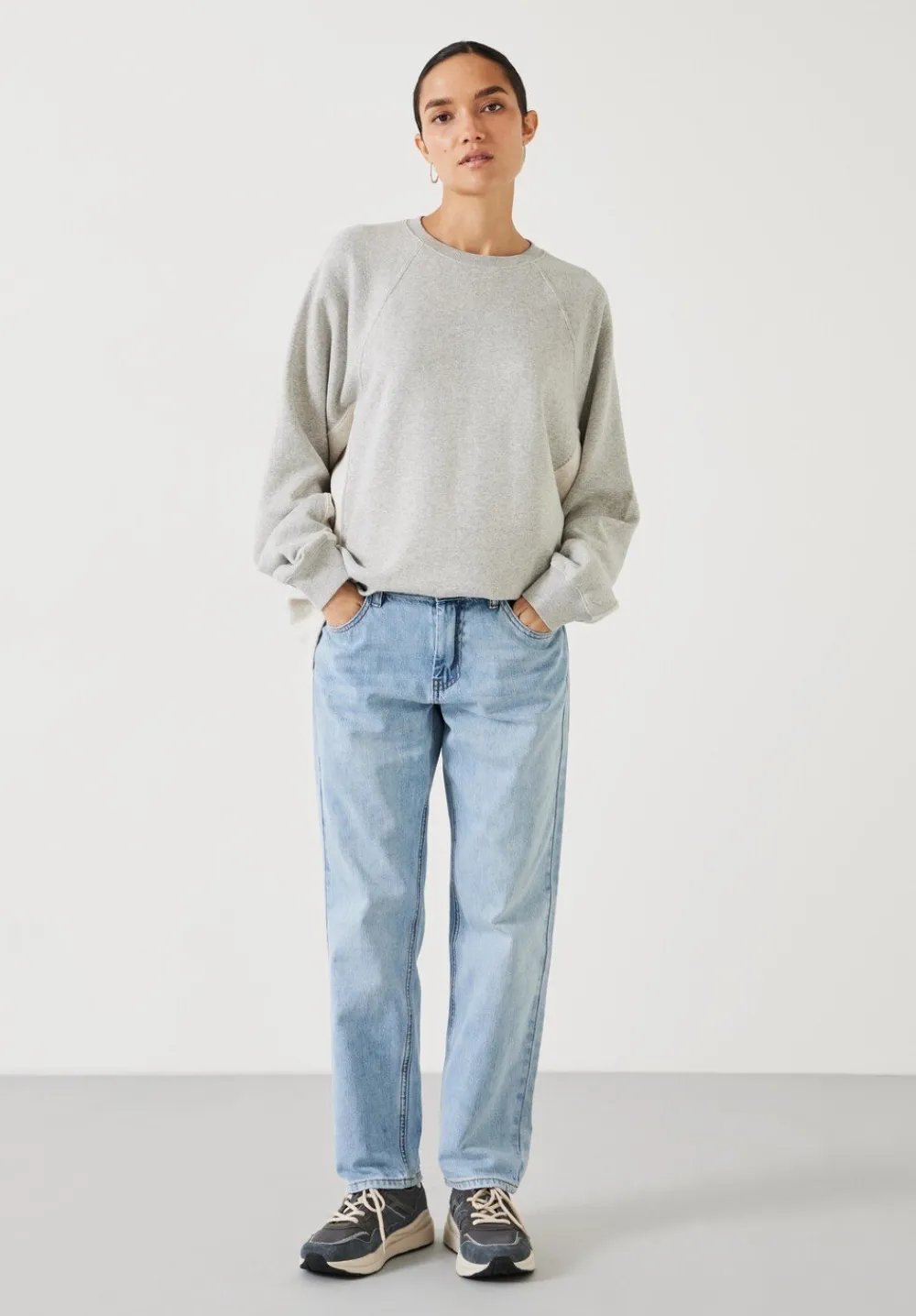 hush Jeans|Relaxed Fit Boyfriend Jeans Pale Blue Authentic