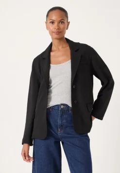 hush Jackets & Coats|Relaxed Ponte Blazer Black