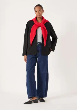 hush Jackets & Coats|Relaxed Ponte Blazer Black