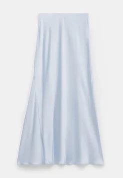 hush Skirts|Remi Satin Maxi Skirt Blue