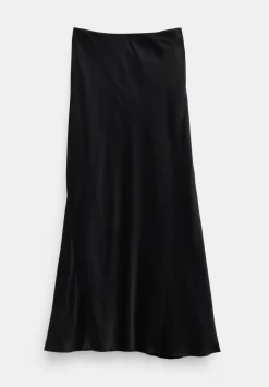 hush Skirts|Remi Satin Maxi Skirt Black