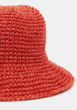 hush Hats|Remy Raffia Bucket Hat Orange