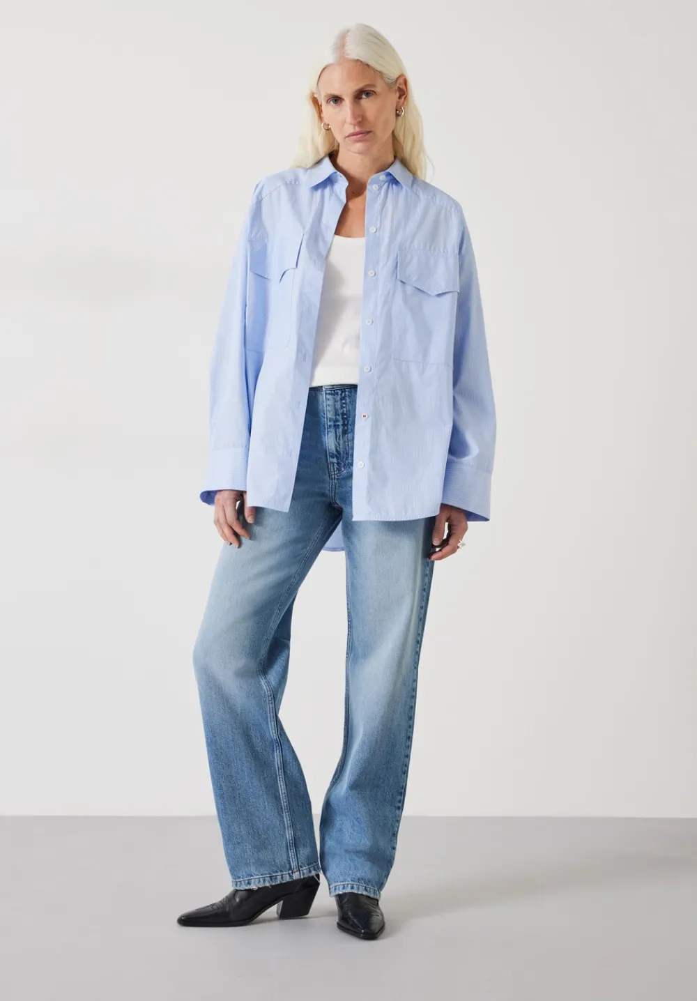 hush Jeans|Remy Straight Slouch Jeans Light Authentic Blue