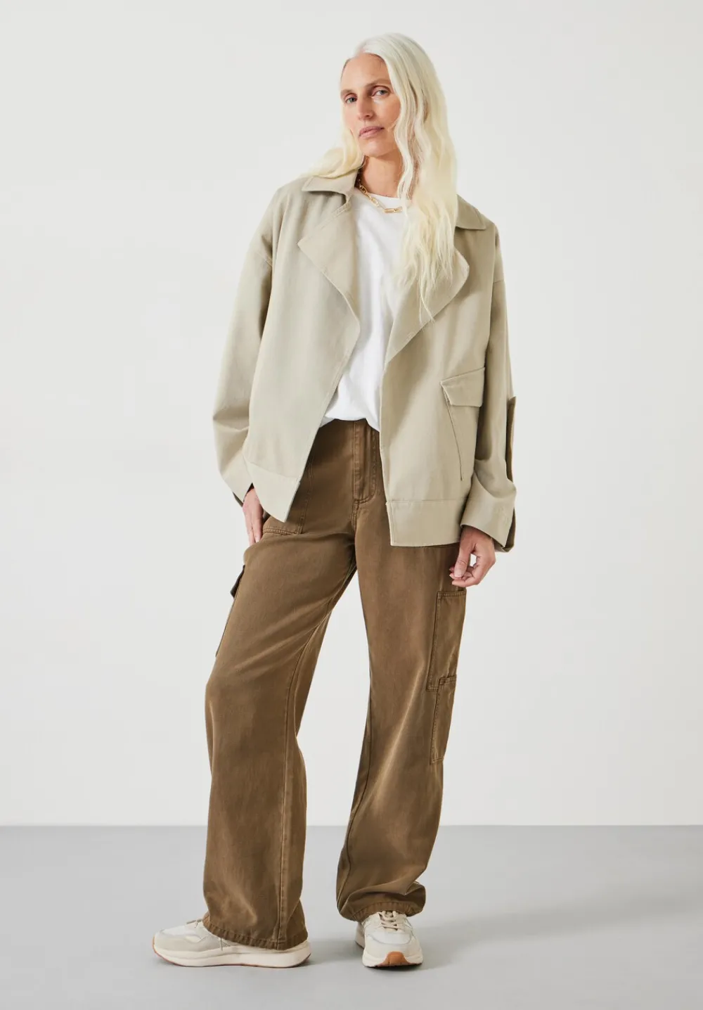 hush Jackets & Coats|Renee Relaxed Cotton Jacket Sand