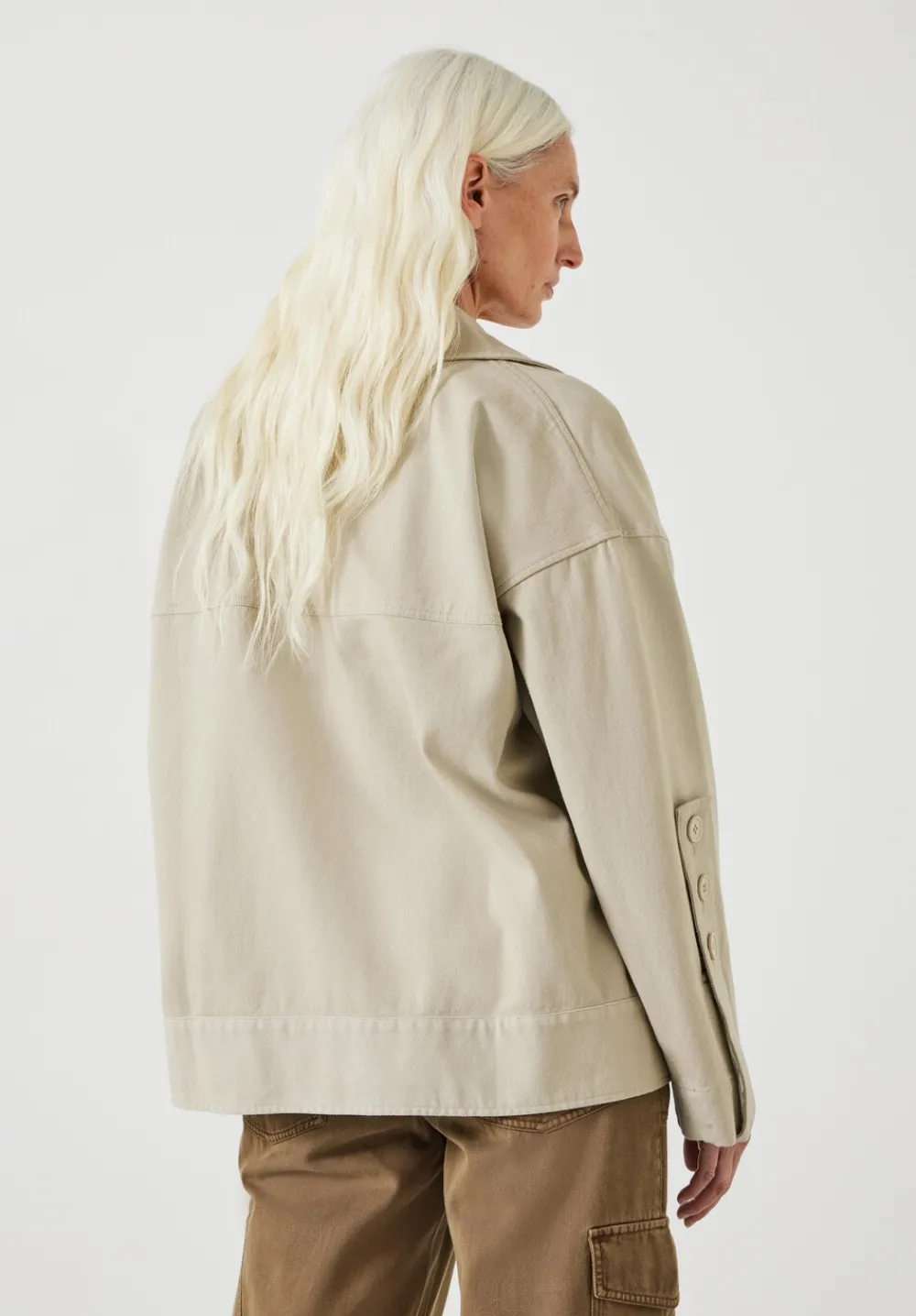 hush Jackets & Coats|Renee Relaxed Cotton Jacket Sand