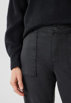 hush Trousers|Riley Washed Cargo Trousers Black