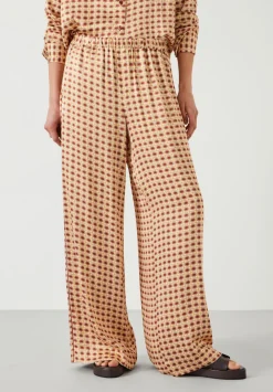hush Trousers|Rita Printed Wide Leg Trousers Geo Sun