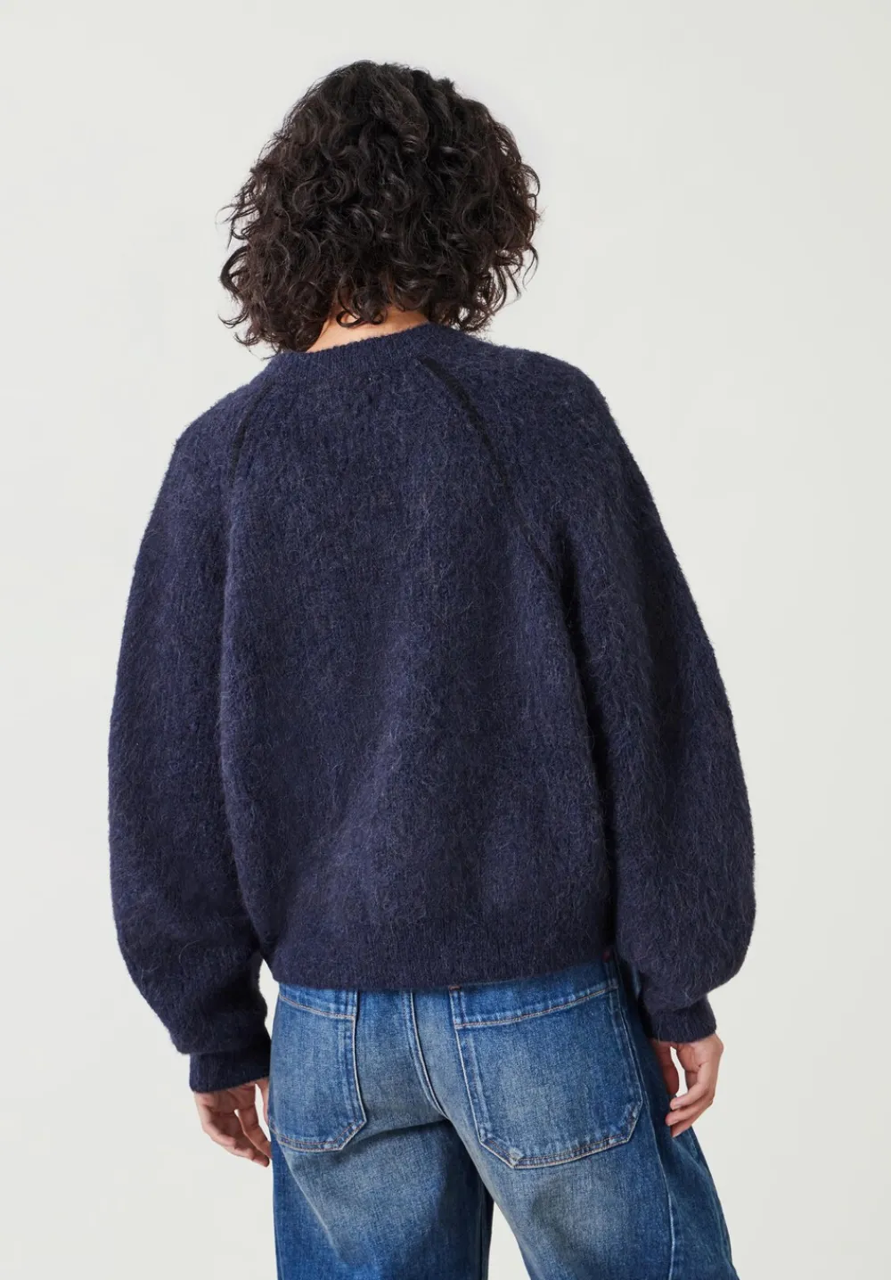 hush Jumpers & Cardigans|River Brushed Boxy Jumper Navy