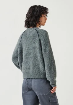 hush Jumpers & Cardigans|River Brushed Boxy Jumper Sage Green