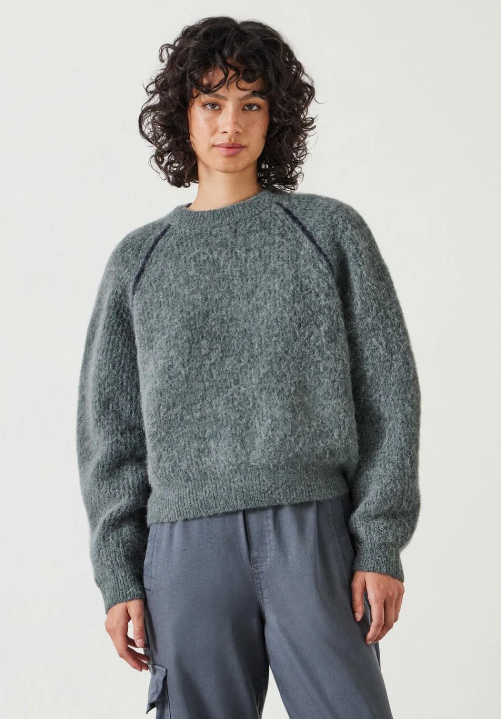 hush Jumpers & Cardigans|River Brushed Boxy Jumper Sage Green