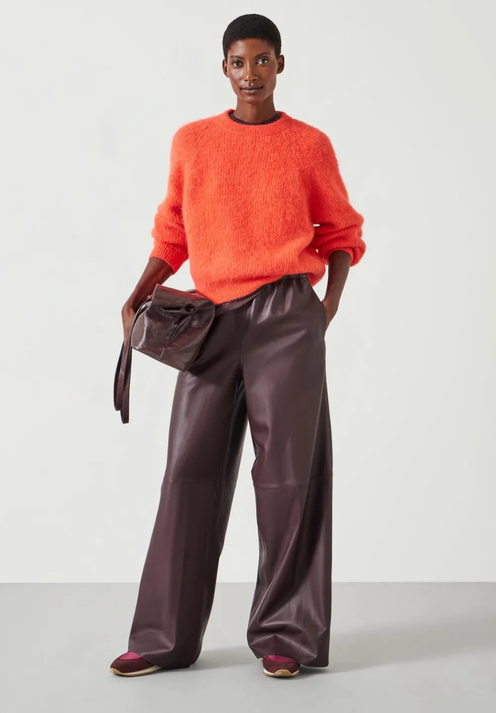 hush Jumpers & Cardigans|River Brushed Boxy Jumper Peach Orange