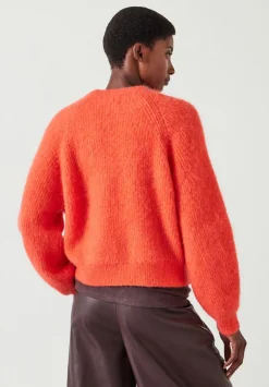 hush Jumpers & Cardigans|River Brushed Boxy Jumper Peach Orange