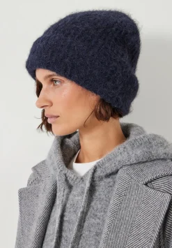 hush Hats|River Rib Alpaca Blend Beanie Midnight Navy