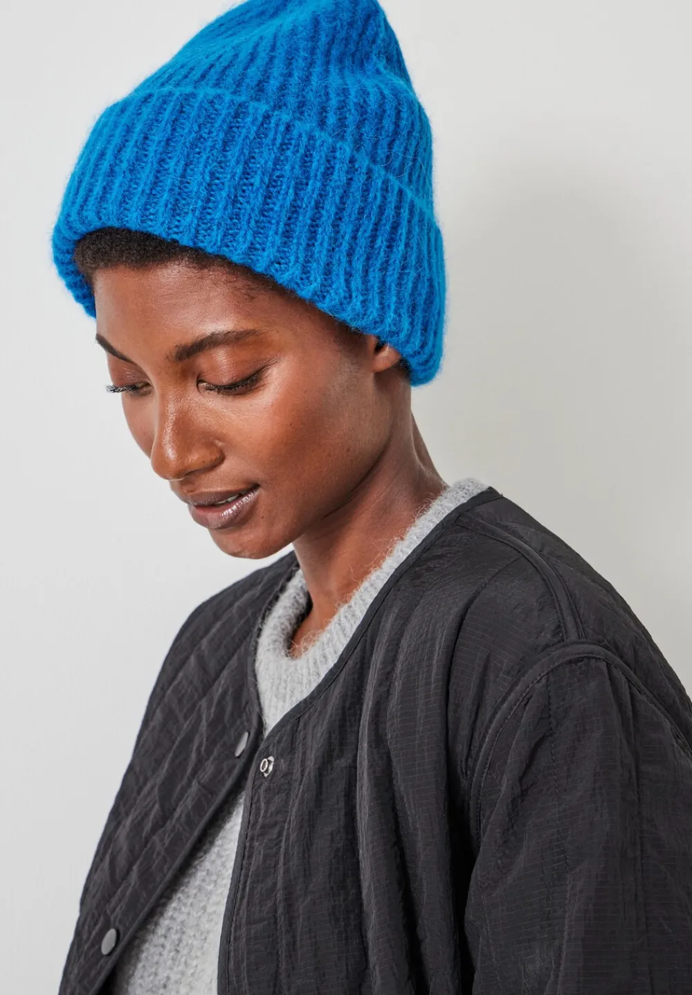 hush Hats|River Rib Beanie Bright Blue
