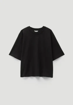 hush Tops & T-Shirts|Romina Heavyweight Cotton T-Shirt Black
