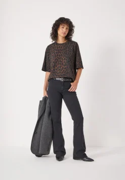 hush Tops & T-Shirts|Romina Leopard Print T-Shirt Soft Leopard