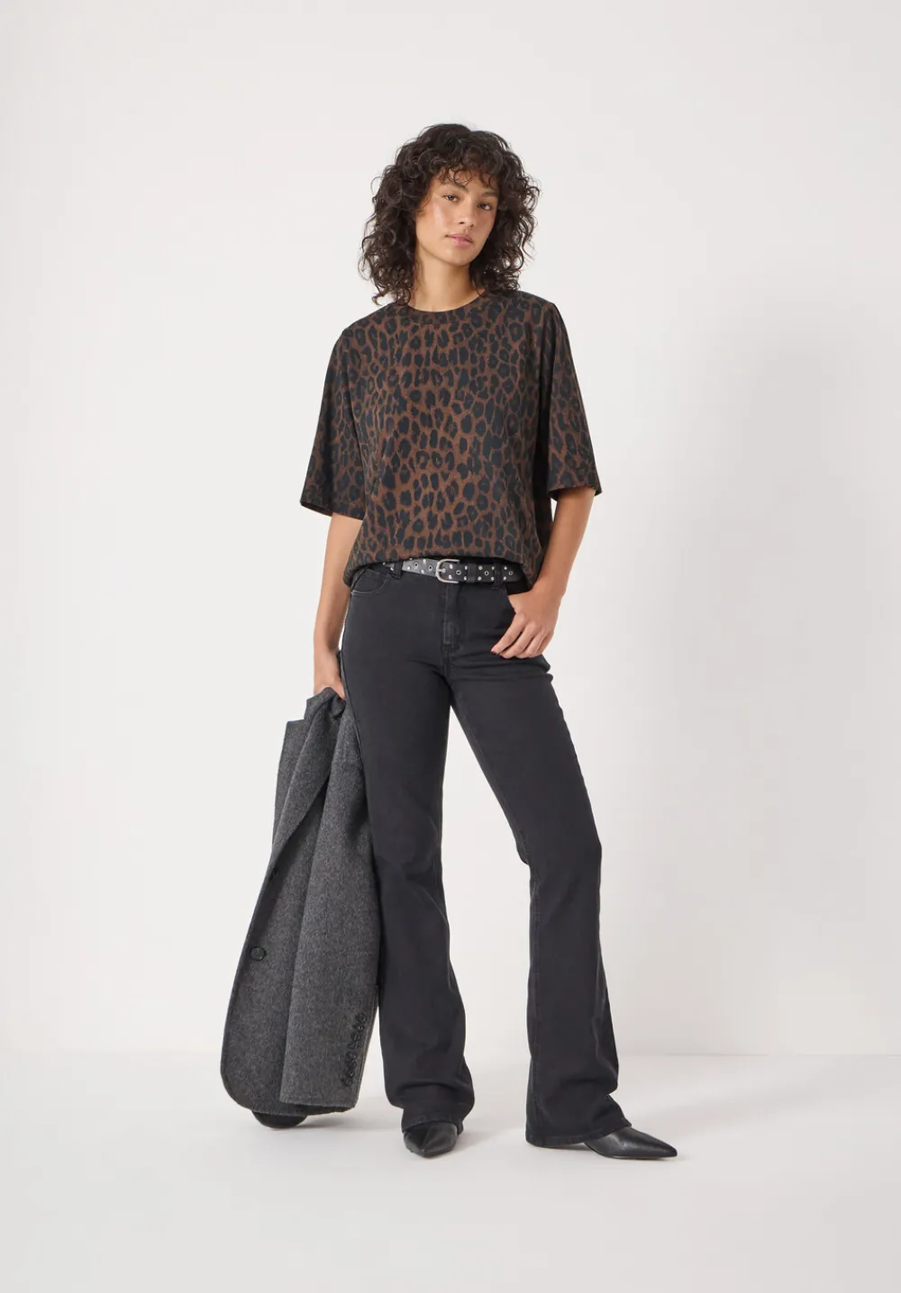 hush Tops & T-Shirts|Romina Leopard Print T-Shirt Soft Leopard