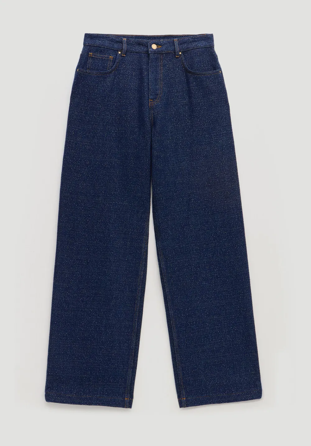 hush Jeans|Romy Wide Leg Lurex Jeans Indigo Gold