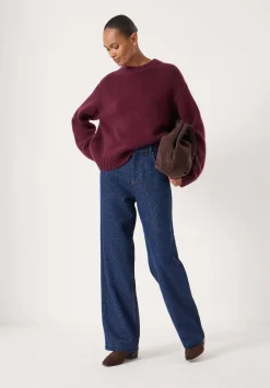 hush Jeans|Romy Wide Leg Lurex Jeans Indigo Gold