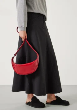 hush Bags|Rory Crescent Leather Crossbody Bag Red
