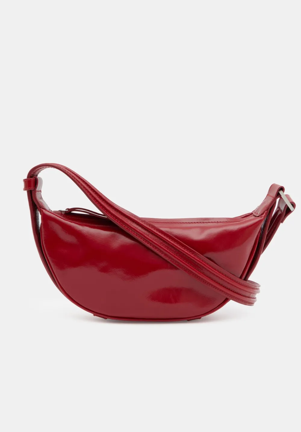 hush Bags|Rory Crescent Leather Crossbody Bag Red