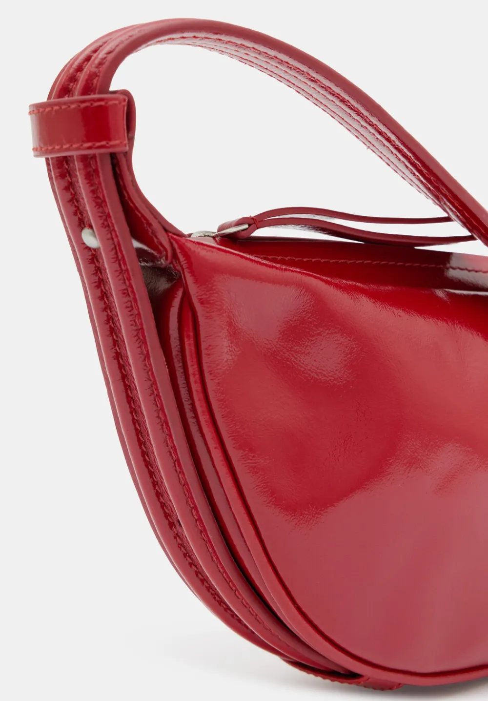 hush Bags|Rory Crescent Leather Crossbody Bag Red