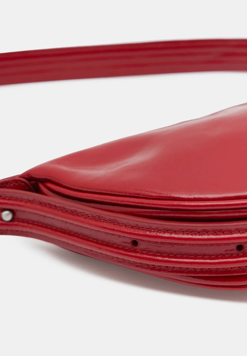 hush Bags|Rory Crescent Leather Crossbody Bag Red