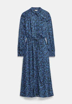 hush Jeans|Dresses|Rosey Leopard Midi Shirt Dress Navy and Black Leopard