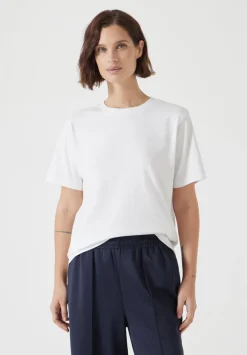 hush Tops & T-Shirts|Rosie Regular Fit Cotton T-Shirt White