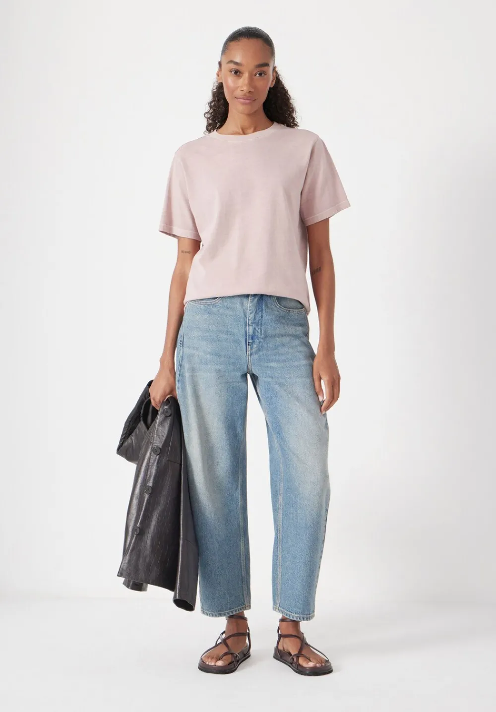 hush Tops & T-Shirts|Rosie Regular Fit Cotton T-Shirt Rosewood Pink