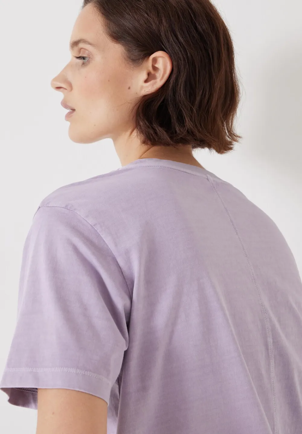 hush Tops & T-Shirts|Rosie Regular Fit Cotton T-Shirt Lilac Purple