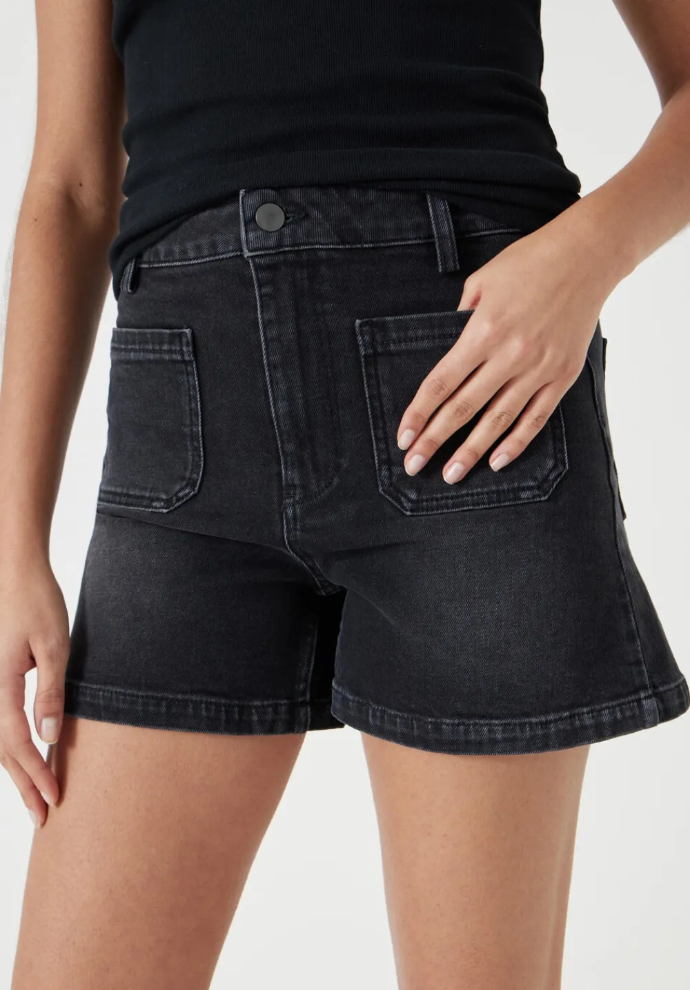 hush Shorts|Rowan Denim Shorts Washed Black