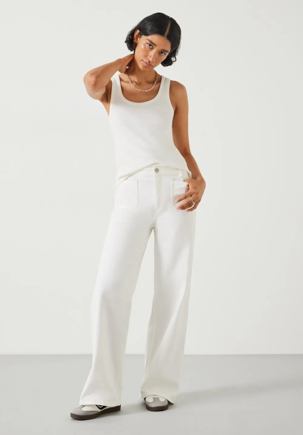 hush Jeans|Rowan Flared Jeans White