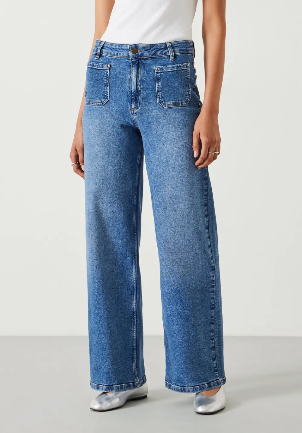 hush Jeans|Rowan Flared Jeans Mid Authentic Blue