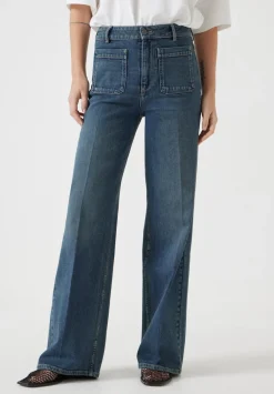 hush Jeans|Rowan Flared Jeans Green Rinse Wash