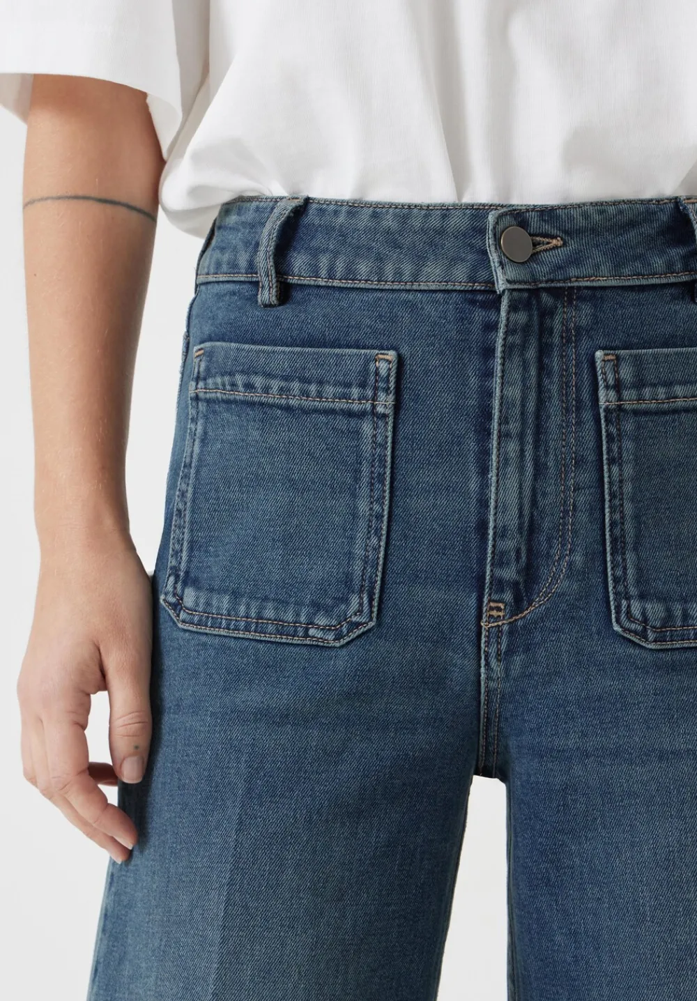 hush Jeans|Rowan Flared Jeans Green Rinse Wash