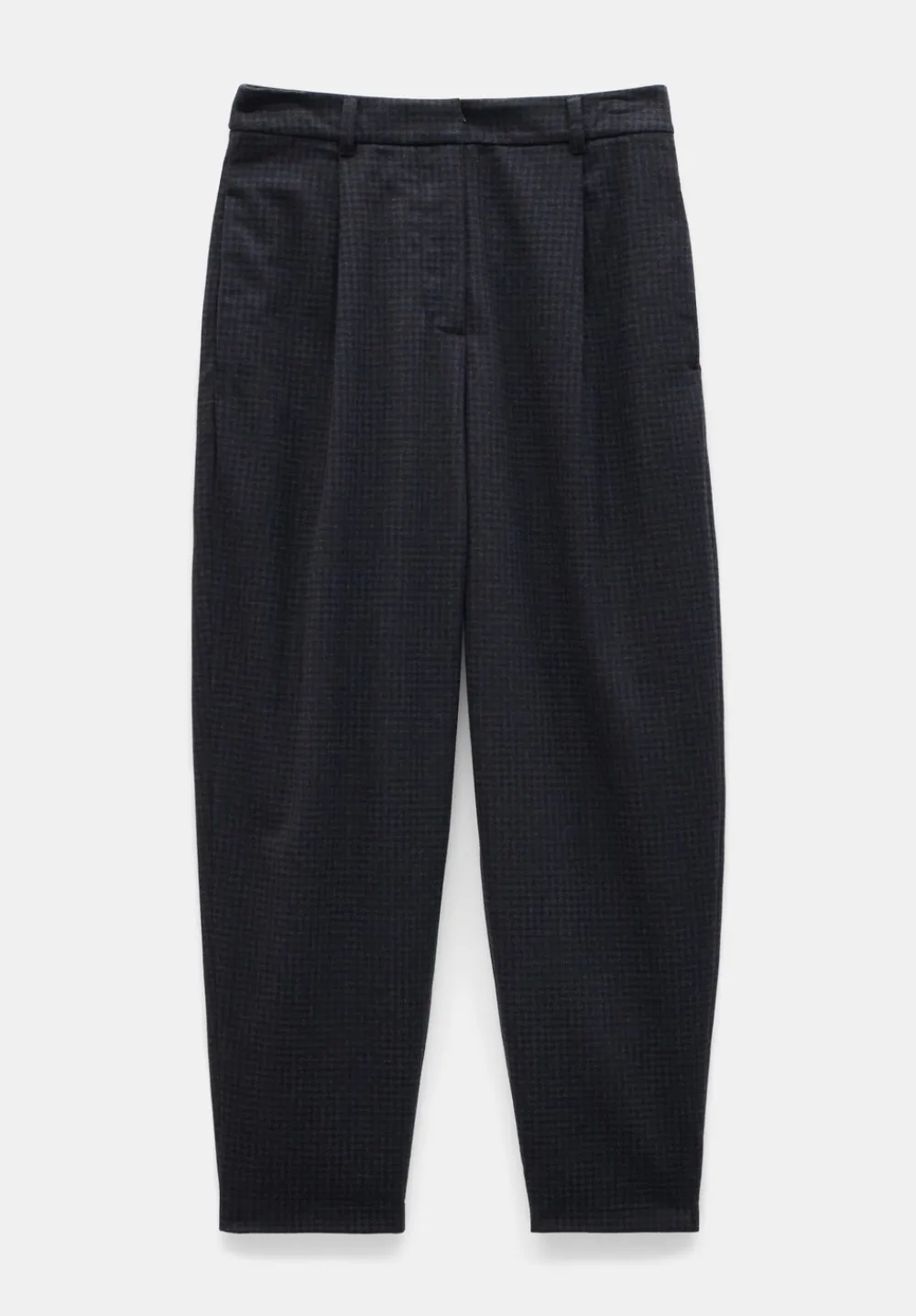 hush Trousers|Ruby Check Wool Blend Trousers Navy/Multi