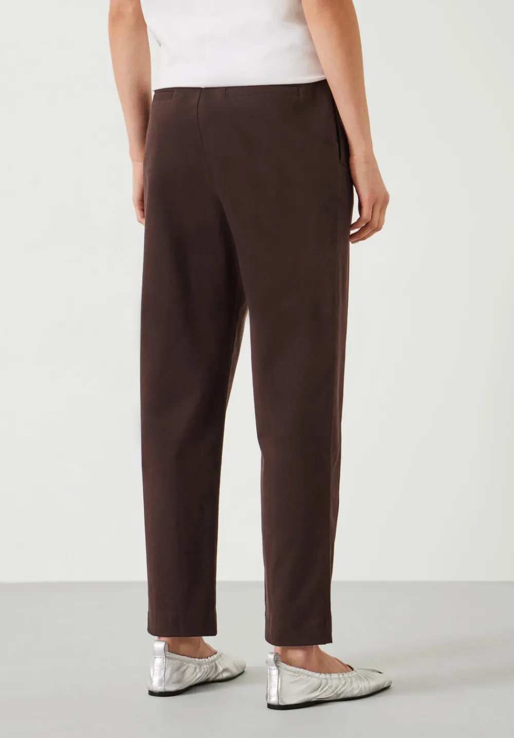 hush Trousers|Ruby Cotton Pleat Trousers Chocolate