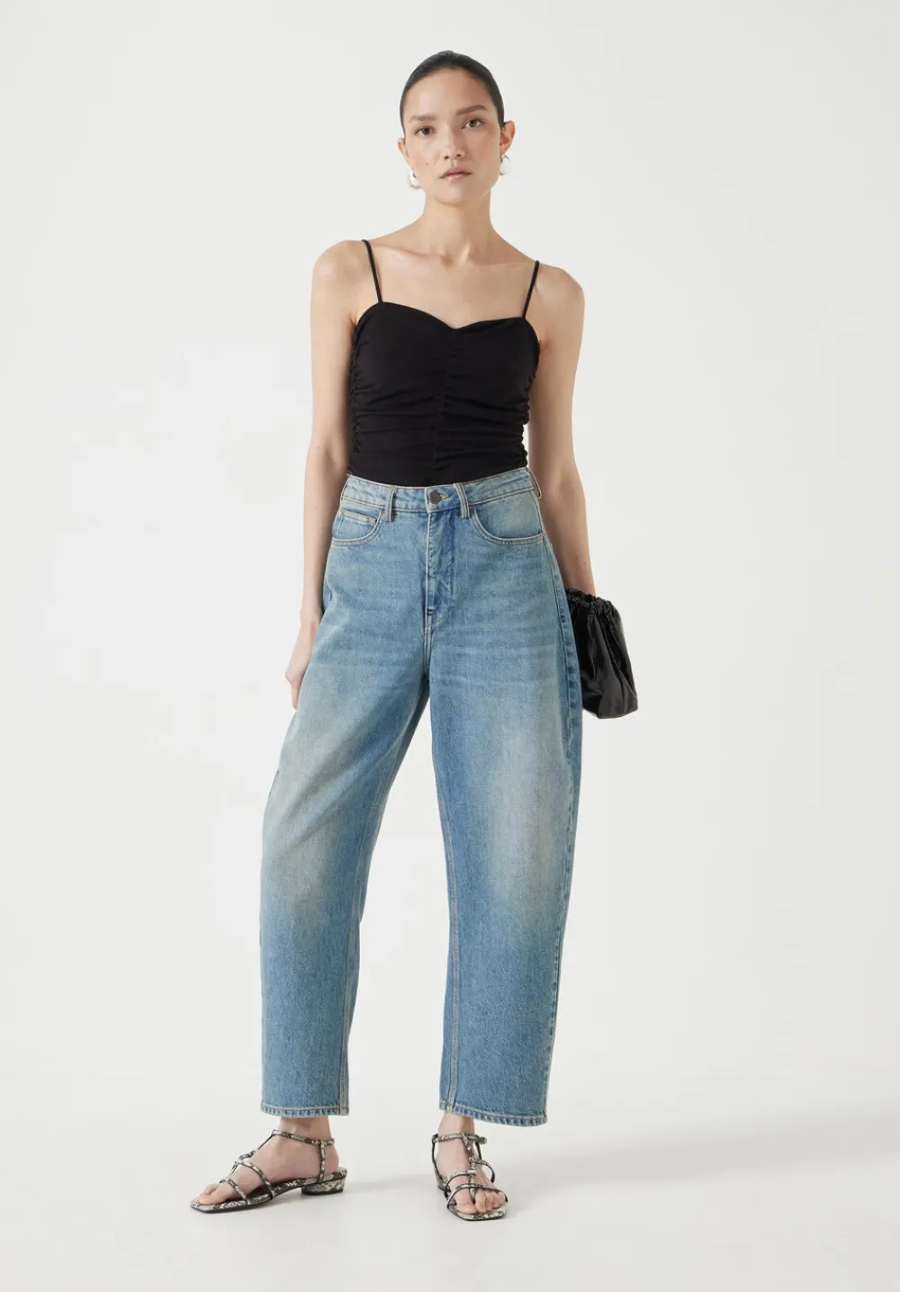 hush Tops & T-Shirts|Ruched Front Cami Black