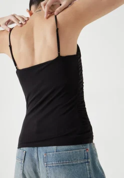 hush Tops & T-Shirts|Ruched Front Cami Black