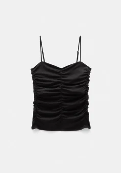 hush Tops & T-Shirts|Ruched Front Cami Black